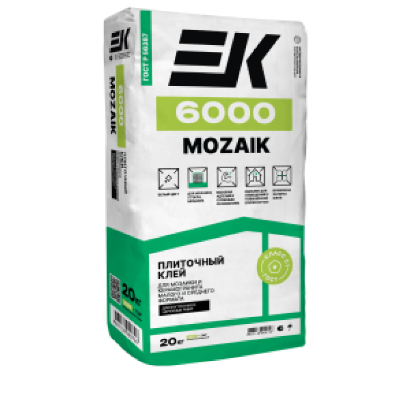 Клей для мозайки ЕК 6000 MOZAIK 20 кг