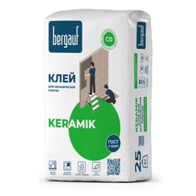 Клей для плитки BERGAUF Keramik (Керамик) 25 кг